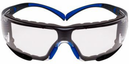 SecureFit Safety Glasses, Blue/Gray, Polycarbonate, ANSI Z87.1, Scotchgard Anti-Fog Lens
