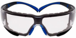 SecureFit Safety Glasses, Blue/Gray, Polycarbonate, ANSI Z87.1, Scotchgard Anti-Fog Lens