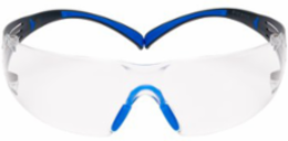 SecureFit Safety Glasses, Unisex, Blue/Gray, Scotchgard Anti-fog Lens, ANSI Z87.1