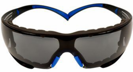 SecureFit Safety Glasses, Foam Gasket, Gray Anti-Fog Lens, UV 99.9%