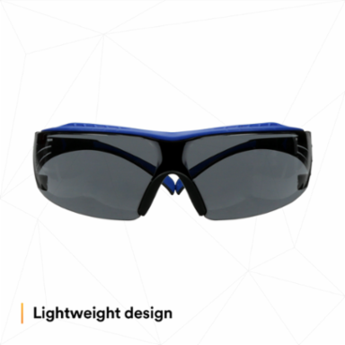 3M™ SecureFit™ 400 Series Safety Glasses SF402XSGAF-BLU, Blue/Gray, Gray Scotchgard™ Anti-Fog/Anti-Scratch Lens, 20 ea/Case