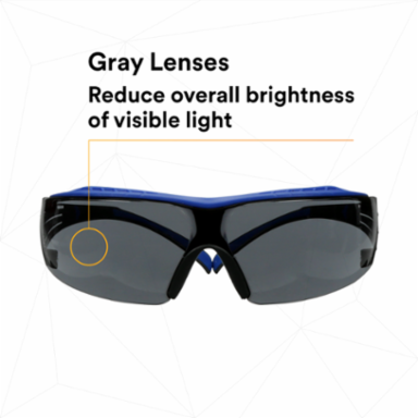 3M™ SecureFit™ 400 Series Safety Glasses SF402XSGAF-BLU, Blue/Gray, Gray Scotchgard™ Anti-Fog/Anti-Scratch Lens, 20 ea/Case