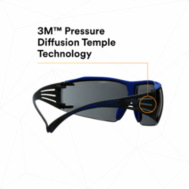 3M™ SecureFit™ 400 Series Safety Glasses SF402XSGAF-BLU, Blue/Gray, Gray Scotchgard™ Anti-Fog/Anti-Scratch Lens, 20 ea/Case