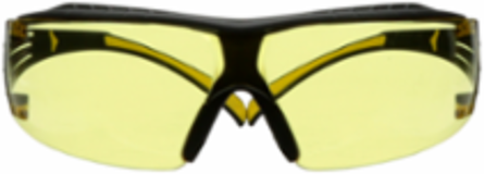 3M™ SecureFit™ 400 Series Safety Glasses SF403XSGAF-YEL, Yellow/Black, Amber Scotchgard™ Anti-Fog/Anti-Scratch Lens, 20 EA/Case