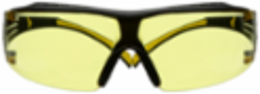 3M™ SecureFit™ 400 Series Safety Glasses SF403XSGAF-YEL, Yellow/Black, Amber Scotchgard™ Anti-Fog/Anti-Scratch Lens, 20 EA/Case