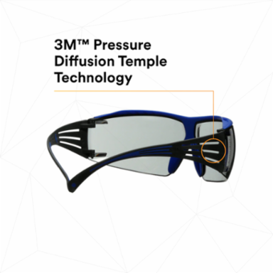 3M™ SecureFit™ 400 Series Safety Glasses SF407XSGAF-BLU, BLU/GRY, I/O GRY Scotchgard™ Anti-Fog/Anti-Scratch Lens, 20 ea/Case