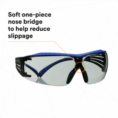 3M™ SecureFit™ 400 Series Safety Glasses SF407XSGAF-BLU, BLU/GRY, I/O GRY Scotchgard™ Anti-Fog/Anti-Scratch Lens, 20 ea/Case