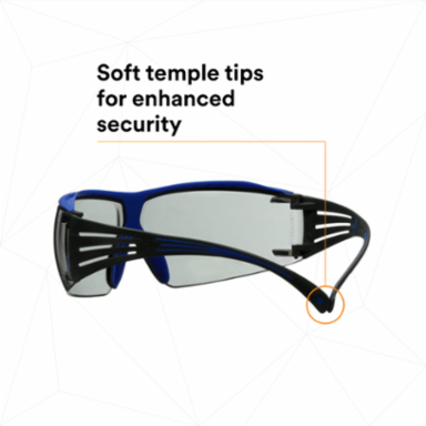 3M™ SecureFit™ 400 Series Safety Glasses SF407XSGAF-BLU, BLU/GRY, I/O GRY Scotchgard™ Anti-Fog/Anti-Scratch Lens, 20 ea/Case