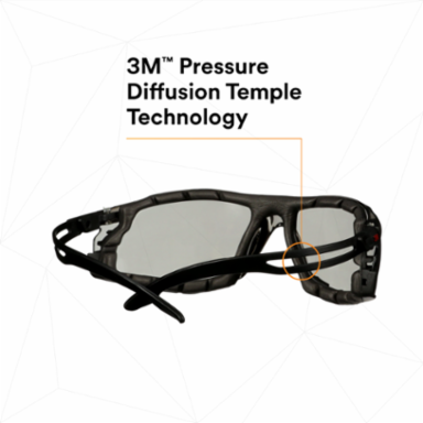 3M™ SecureFit™ 500 Series SF507SGAF-BLK-FM, Black, Scotchgard™ Anti-Fog Coating, IO Gray AF-AS Lns, Fm Gskt, 20 ea/Case