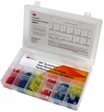 Scotchlok Heat Shrink Terminal Kit, 120 Pieces, Clear, Durable Moisture Protection