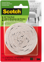 Scotch™ Easy Cut Felt Roll, SP811-NA, 1/2 in x 60 in, Beige, 1pk