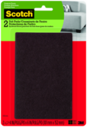 Scotch™ Easy Cut Felt Pads, SP830-NA, 4 in x 6 in, Brown, 2/pk