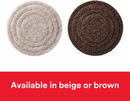 Scotch™ Custom Fit Felt Pads SP881-NA, 1.5 in Beige, 10 ct
