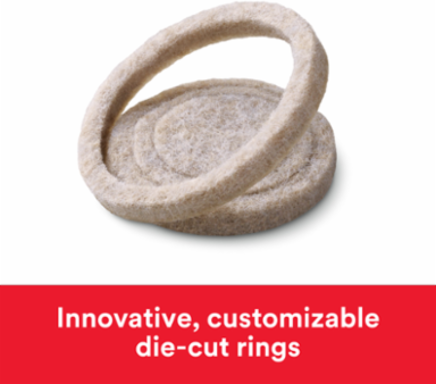 Scotch™ Custom Fit Felt Pads SP881-NA, 1.5 in Beige, 10 ct