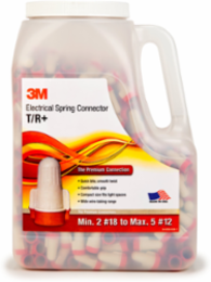 3Mâ„¢ Performance Plusâ„¢ Wire Connector T/R+JUG, 750 per Jug, smooth,comfortable feel