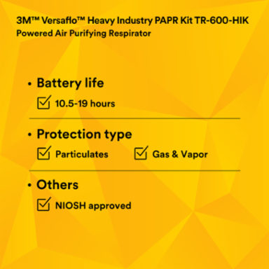 3M™ Versaflo™ Heavy Industry PAPR Kit TR-600-HIK, 1 EA/Case