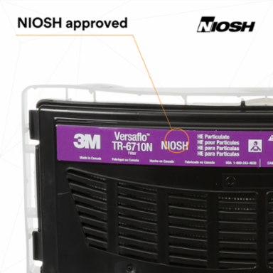 3M™ Versaflo™ High Efficiency Filter TR-6710N-5 / 37357(AAD), for TR-600 PAPR, 5 EA/Case