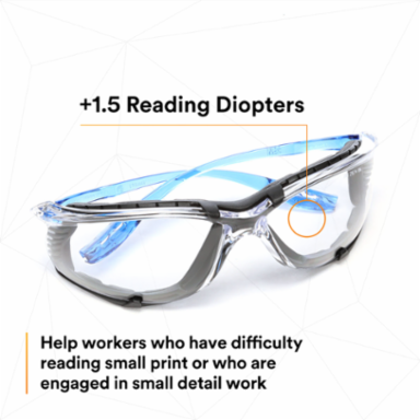 3M™ Virtua™ CCS Protective Eyewear with Foam Gasket, VC215AF Clear +1.5D Anti-Fog Lens, 20 ea/Case