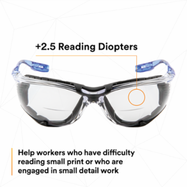 3M™ Virtua™ CCS Protective Eyewear with Foam Gasket, VC225AF Clear +2.5D Anti-Fog Lens, 20 ea/Case
