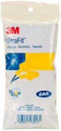 UltraFit Corded Earplugs - 500 Pairs, Noise Reduction Rating 25 dB, Vending Pack