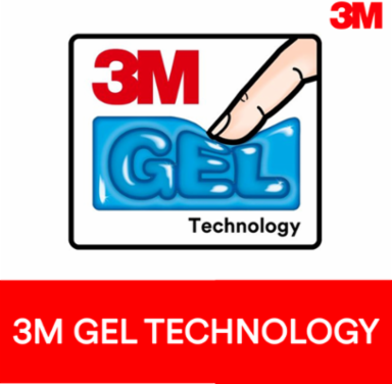 3M™ Gel Wrist Rest WR309LE, with Antimicrobial Product Protect, 25% Recycled Content, Leatherette, Blk 2.75 in x 18.0 in x 0.75 in