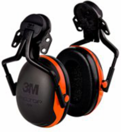 3M PELTOR Earmuffs X1P5E, Forestry Orange, 10 EA/Case