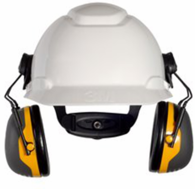 3M PELTOR X2 Earmuffs X2P3E/37276(AAD), Hard Hat Attached, 10 EA/Case