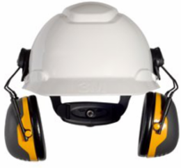 3M PELTOR X2 Earmuffs X2P3E/37276(AAD), Hard Hat Attached, 10 EA/Case
