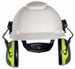 3M PELTOR X4 Earmuffs X4P3E/37278(AAD), Hard Hat Attached, 10 EA/Case