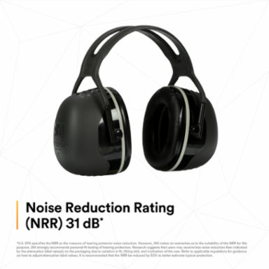 3M™ PELTOR™ Over-the-Head Earmuffs X5A, 10/Case