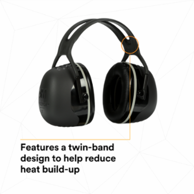 3M™ PELTOR™ Over-the-Head Earmuffs X5A, 10/Case