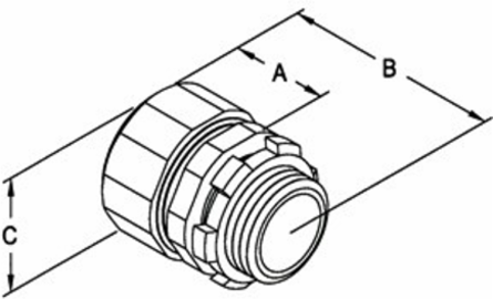 2-1/2" Malleable Iron Rigid Compression Connectors