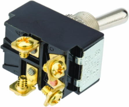 Toggle Switch Bat DPST On-Off Screw Term