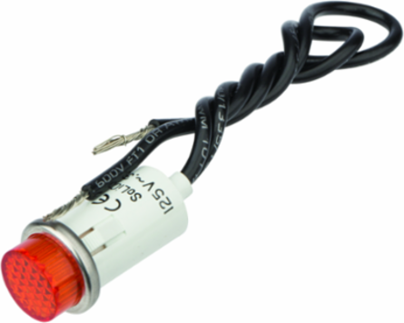 Round Indicator Light Amber Lens