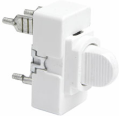 Low Voltage Momentary Contact Switch, 3A 24VAC/VDC, White, 1.69 Inch Height