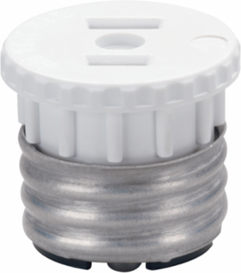 Medium Base Lampholder-to-Outlet Adapter 15A 125V 660W UL Listed