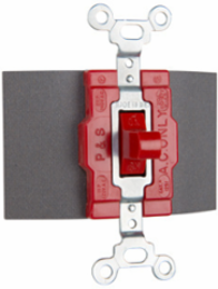 20A Single Pole Double Throw Manual Control Switch, Red, 120/277V, 1.5 Inch Width