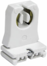 Fluorescent Lampholder, Slide-on for Medium Bi-Pin Lamps, White