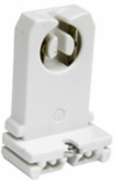 Fluorescent Lampholder, White, Medium Bi-Pin, UL Listed
