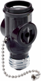 Pull Chain Lampholder Outlet Adapter 125V 600W with Double Outlets