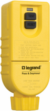 Portable 15A Right Angle Self-Test GFCI Plug, Manual Reset