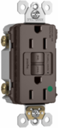 Hospital Grade Tamper-Resistant 15A Duplex Self-Test GFCI Receptacle, Brown, 4.2 Inch Height