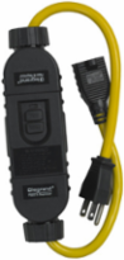 Portable 2-Foot In-Line 15A GFCI with Automatic Reset, 2 Inch Width, Black