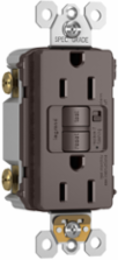 Trademaster Audible Alarm 15A Tamper-Resistant GFCI, Brown