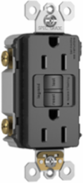 15A 125V Self-Test Tamper-Resistant GFCI Outlet, Black