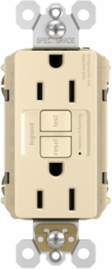 15A 125V Self-Test GFCI Tamper-Resistant Outlet, Ivory