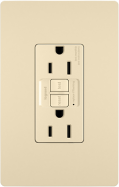 15A 125V Self-Test GFCI Tamper-Resistant Outlet, Ivory