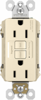 15A Self-Test GFCI Tamper-Resistant Outlet, 125V, Light Almond