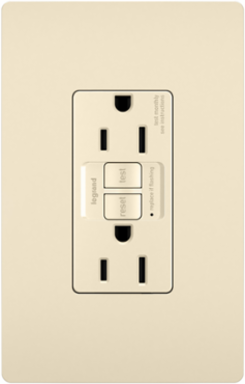 15A Self-Test GFCI Tamper-Resistant Outlet, 125V, Light Almond
