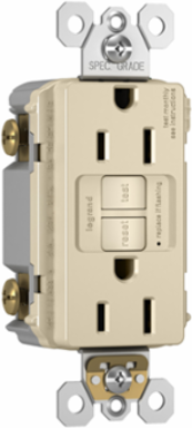 15A Self-Test GFCI Tamper-Resistant Outlet, 125V, Light Almond